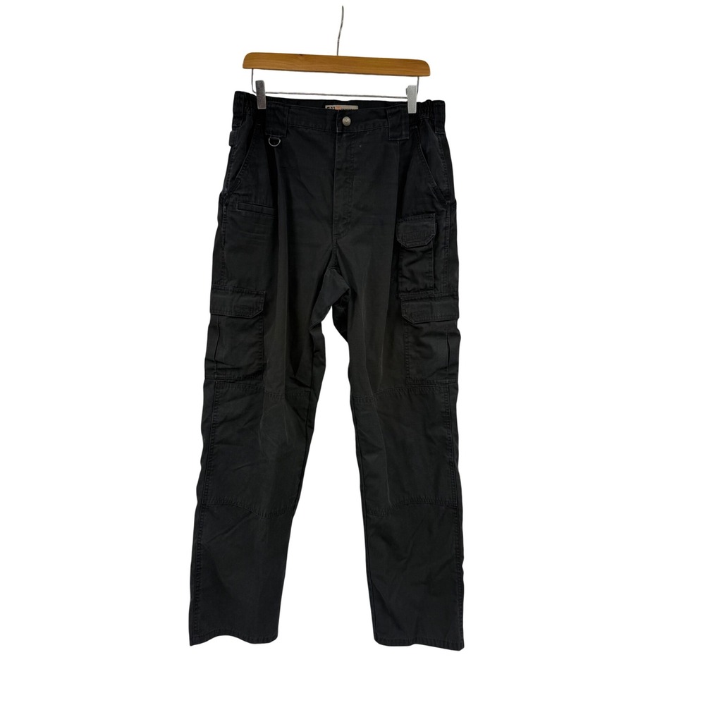 5.11 Tactical Mens Taclite Black Cargo Pants Ripstop Utility Work Trousers 34